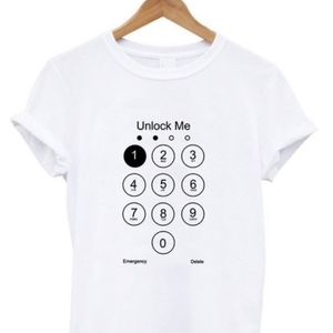Women's IPhone Unlock Me Screen T-Shirt Cotton